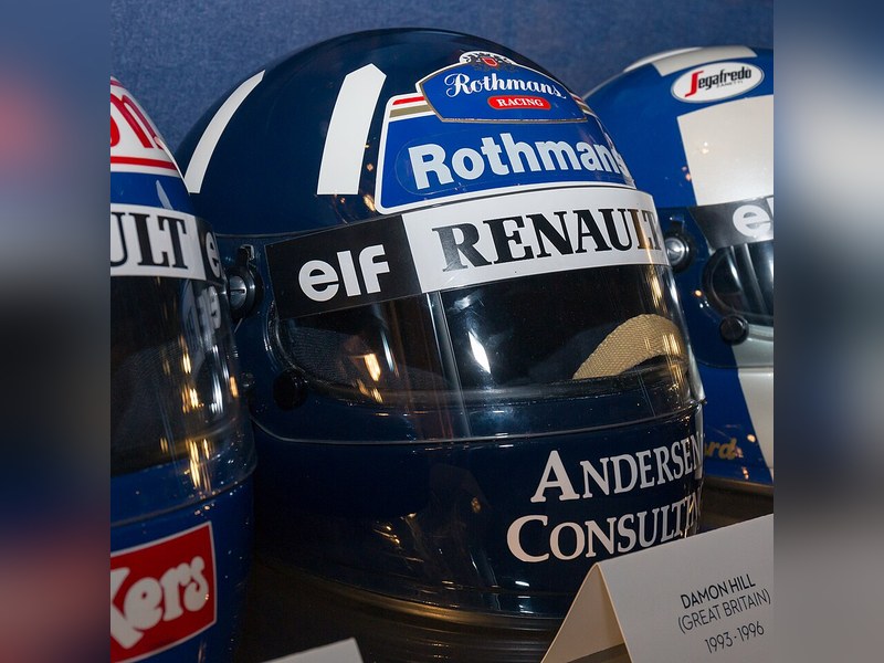 Photo of the Damon Hill 1996 season helmet