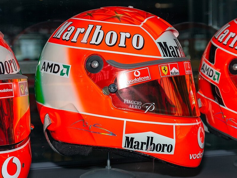 Photo of the Michael Schumacher Italian Grand Prix 2004 helmet