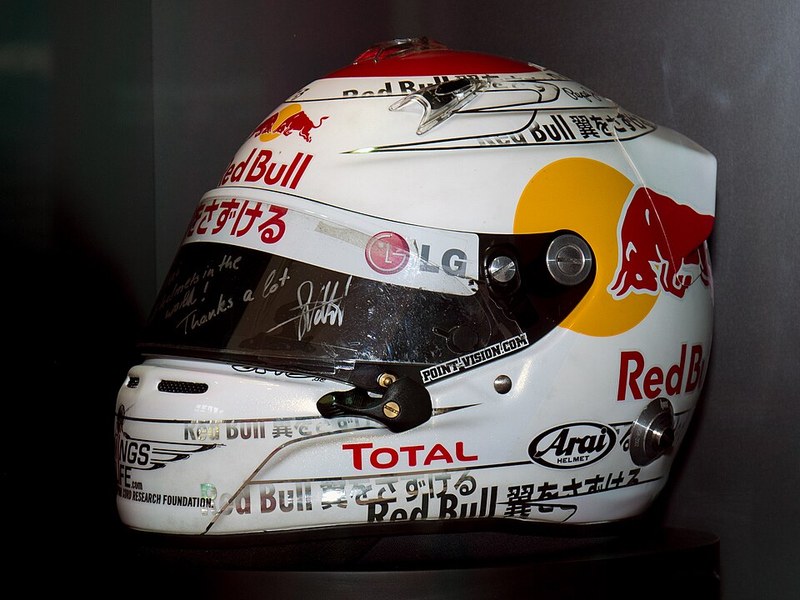 Photo of the Sebastian Vettel Japanese Grand Prix 2010 helmet