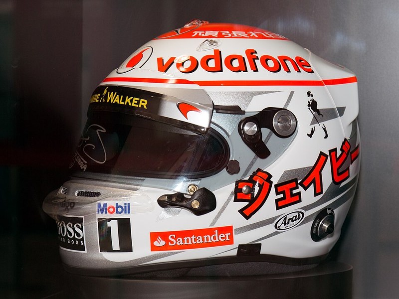 Photo of the Jenson Button Japanese Grand Prix 2011 helmet
