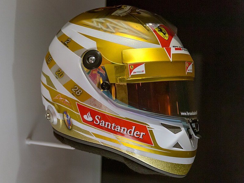 Photo of the Fernando Alonso Monaco Grand Prix 2012 helmet