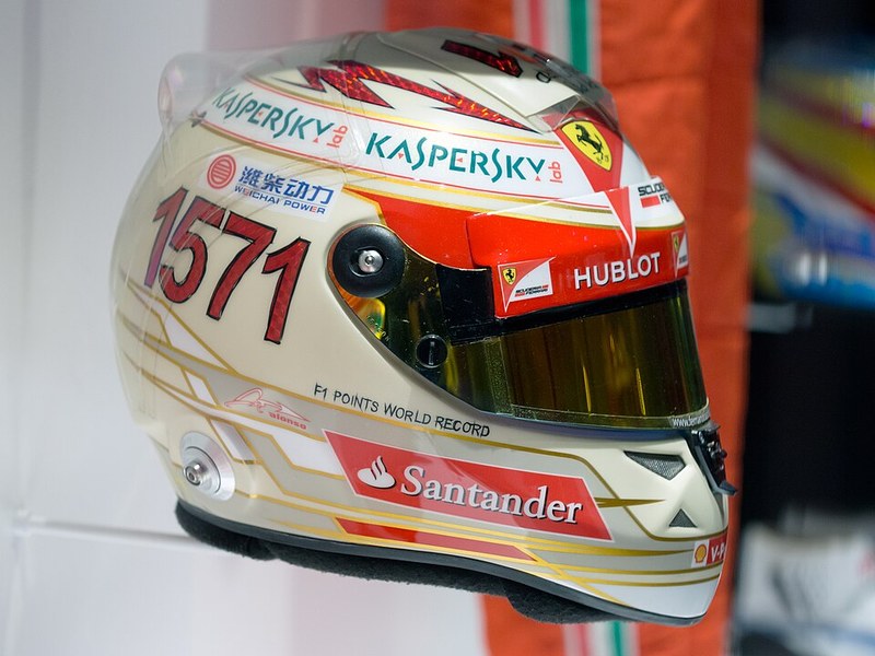 Photo of the Fernando Alonso Indian Grand Prix 2013 helmet