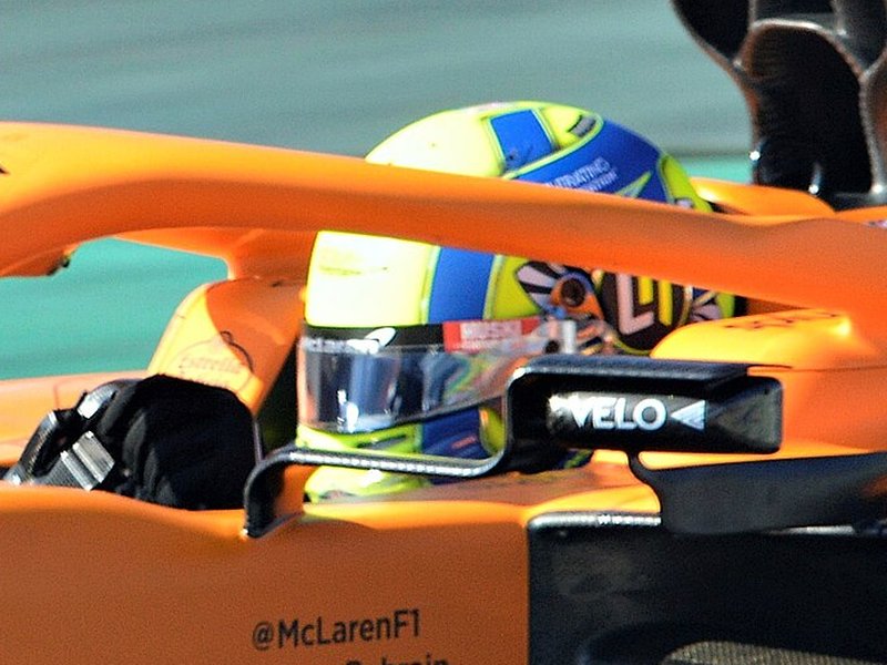 Photo of the Lando Norris 2020 season helmet