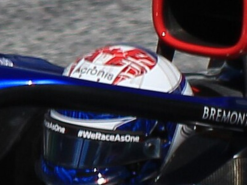 Photo of the Nicholas Latifi 2022 season helmet