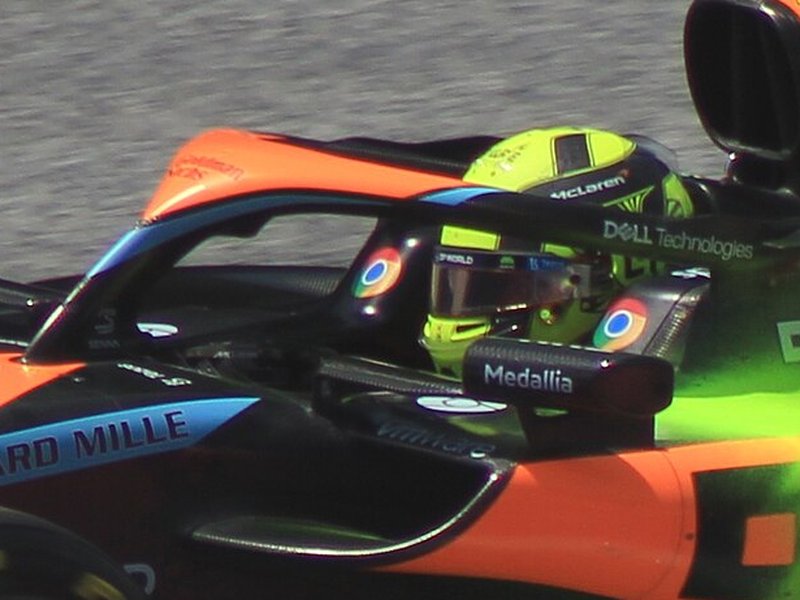 Photo of the Lando Norris 2023 season helmet
