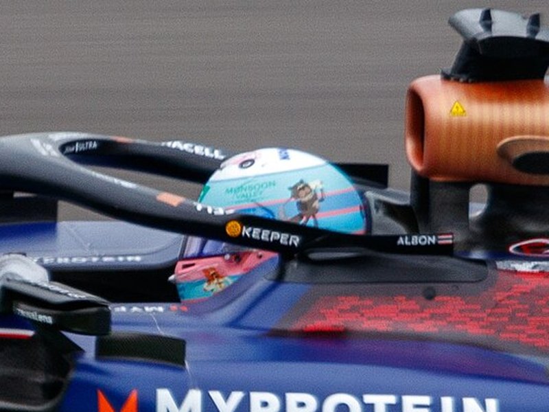 Photo of the Alexander Albon British Grand Prix 2024 helmet
