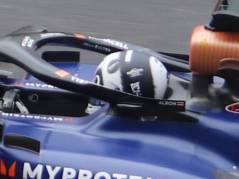 Photo of the Alexander Albon Chinese Grand Prix 2024 helmet