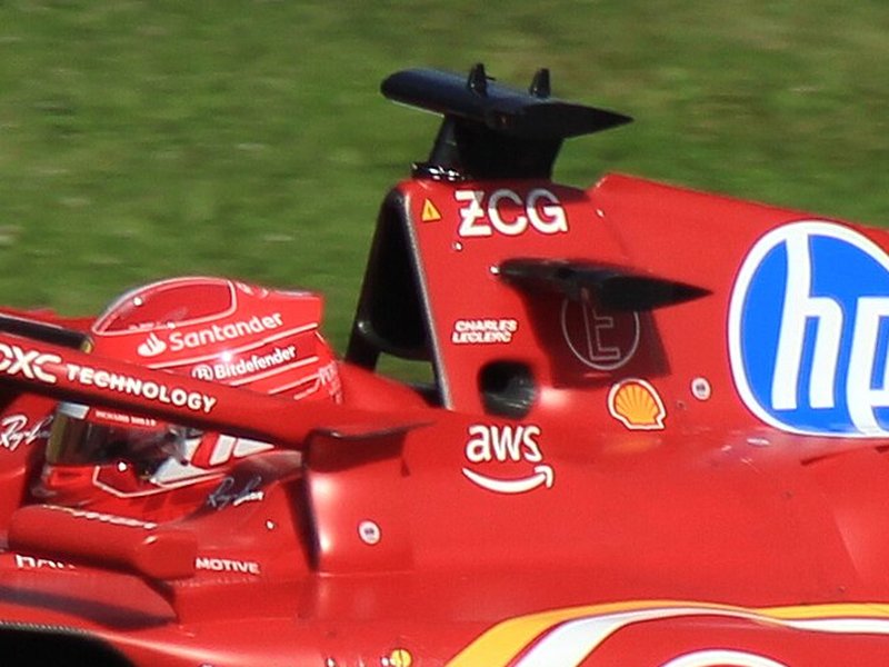 Photo of the Charles Leclerc 2024 season helmet