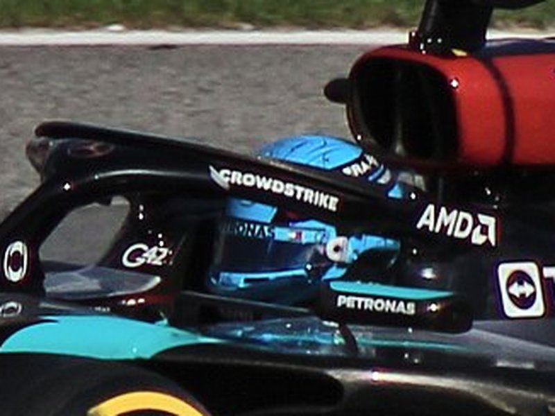 Photo of the George Russell 2024 season helmet