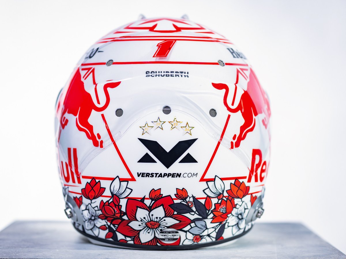 Helmet Rnd Max Verstappen Cherry blossom helmet: Japanese 2025