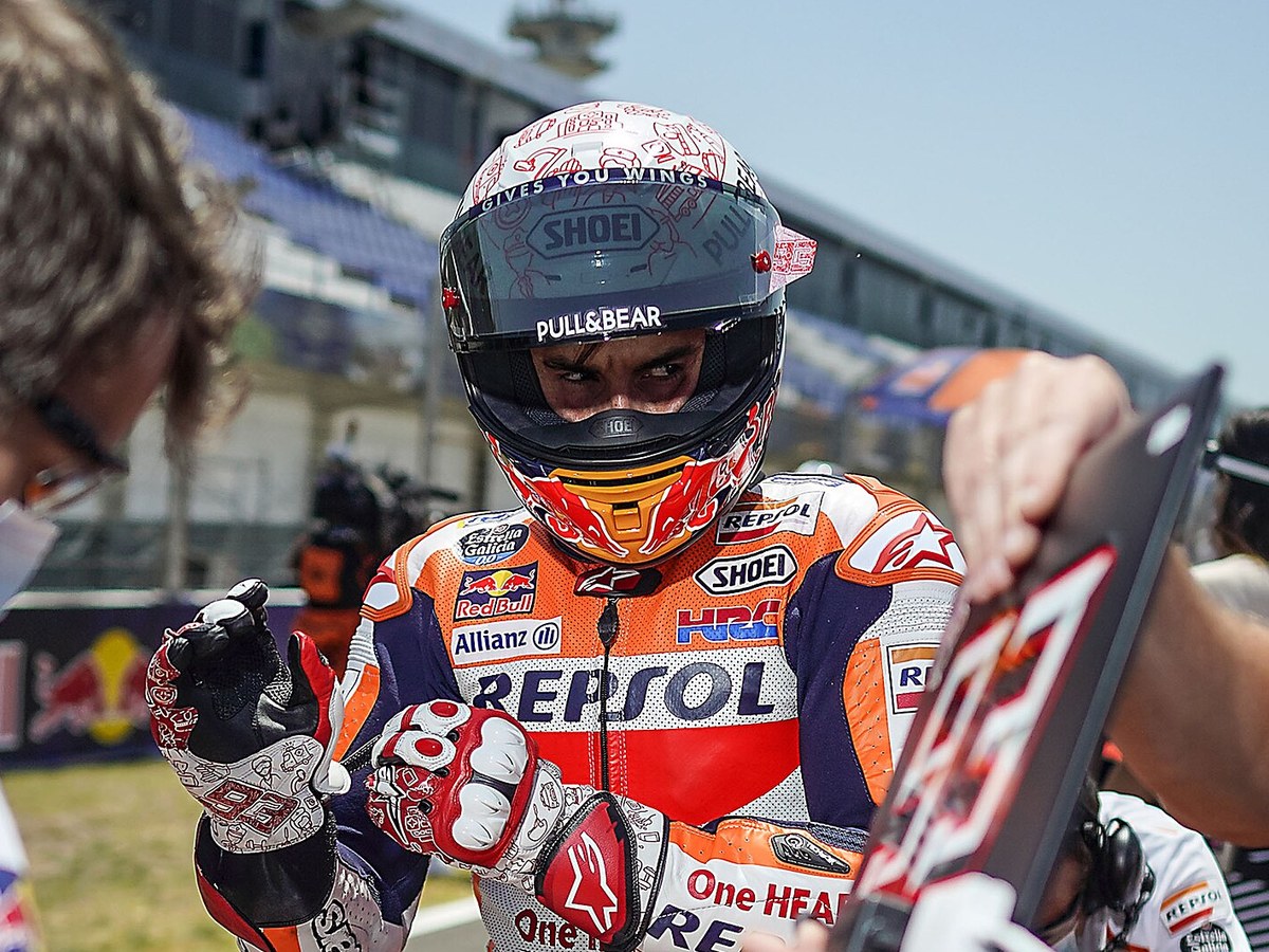 Photo of the Marc Marquez Spanish Grand Prix 2020 helmet