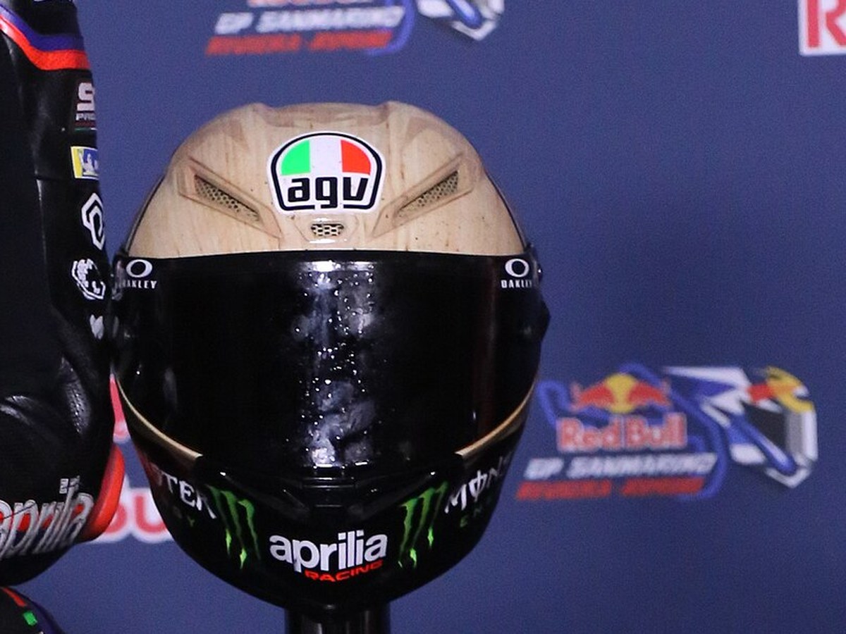 Photo of the Marco Bezzecchi San Marino Grand Prix 2025 helmet