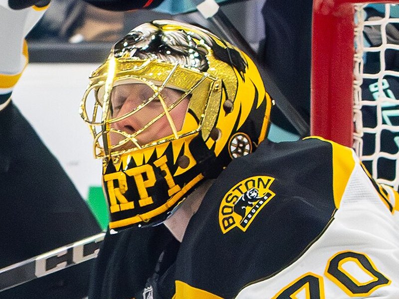 Photo of the Joonas Korpisalo 2024 season helmet
